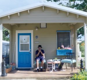 Former homeless thriving in Tiny Home Contact Homeless 2 Home to bring this to Daytona Beach FL